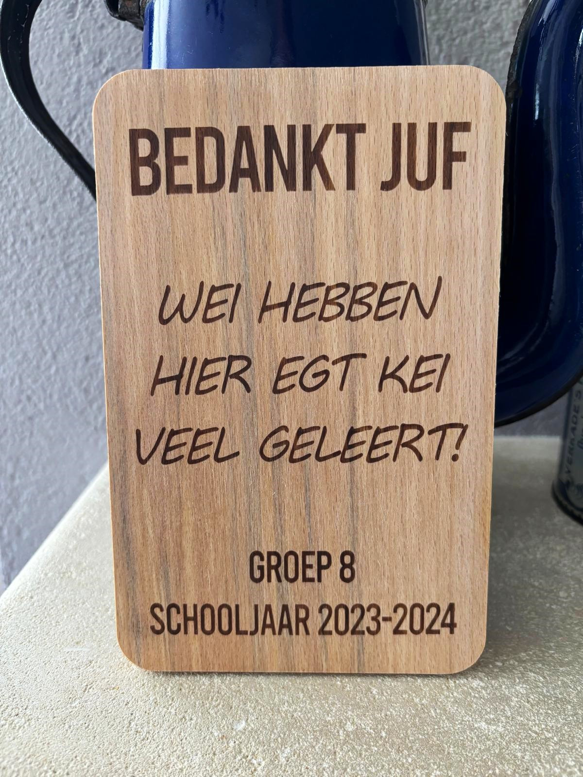 Bedankt Juf