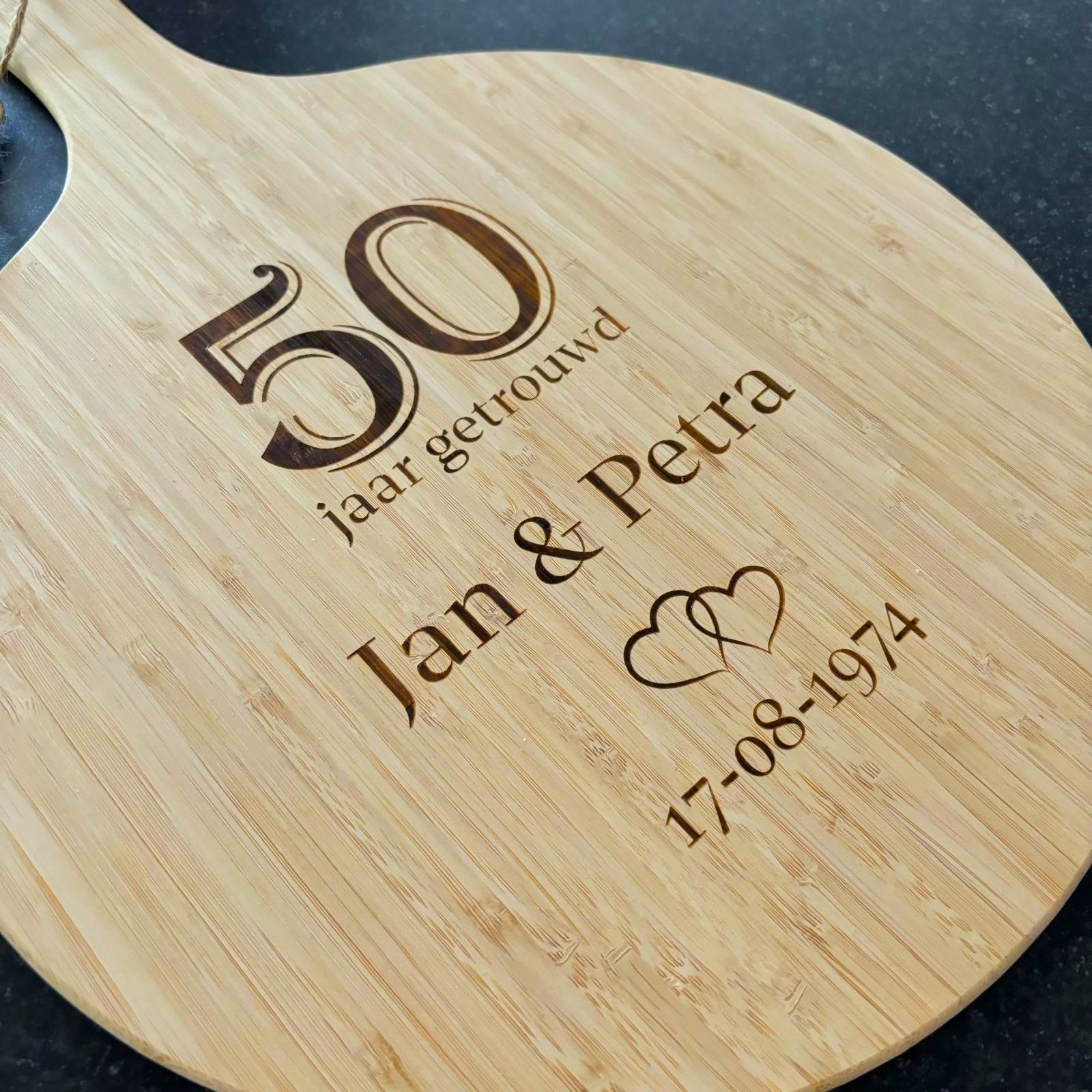 XL Borrelplank Bruiloft (met jaartal)