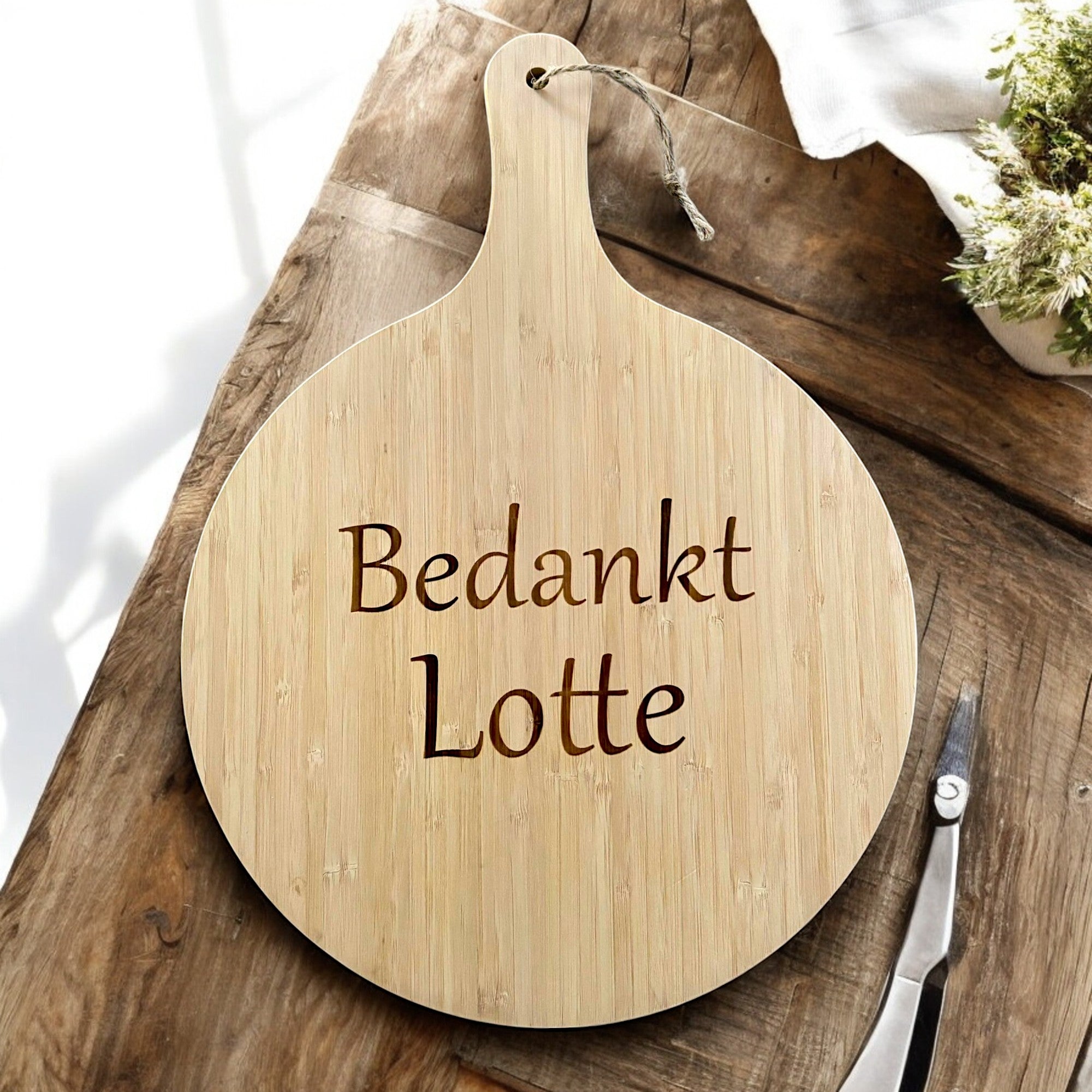 XL Borrelplank Bedankt