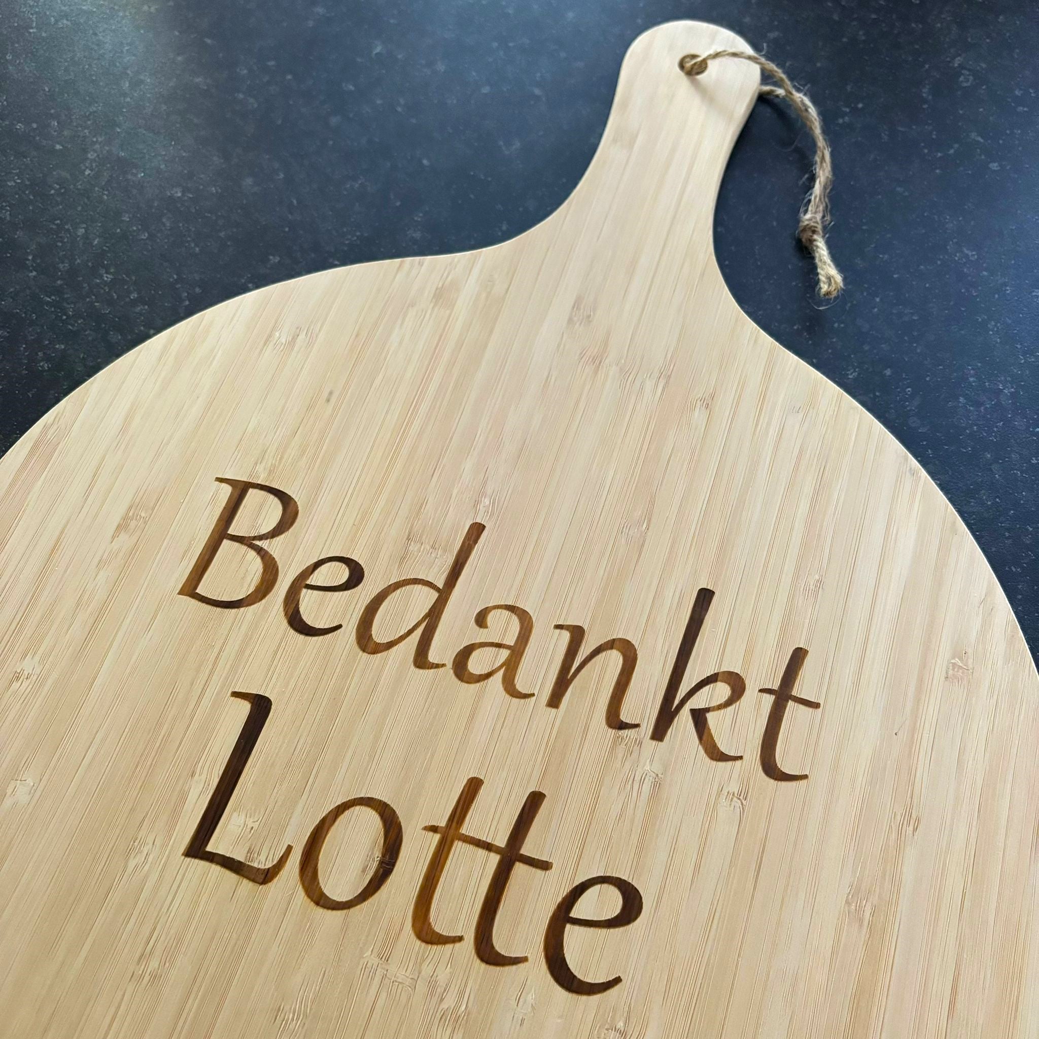 XL Borrelplank Bedankt