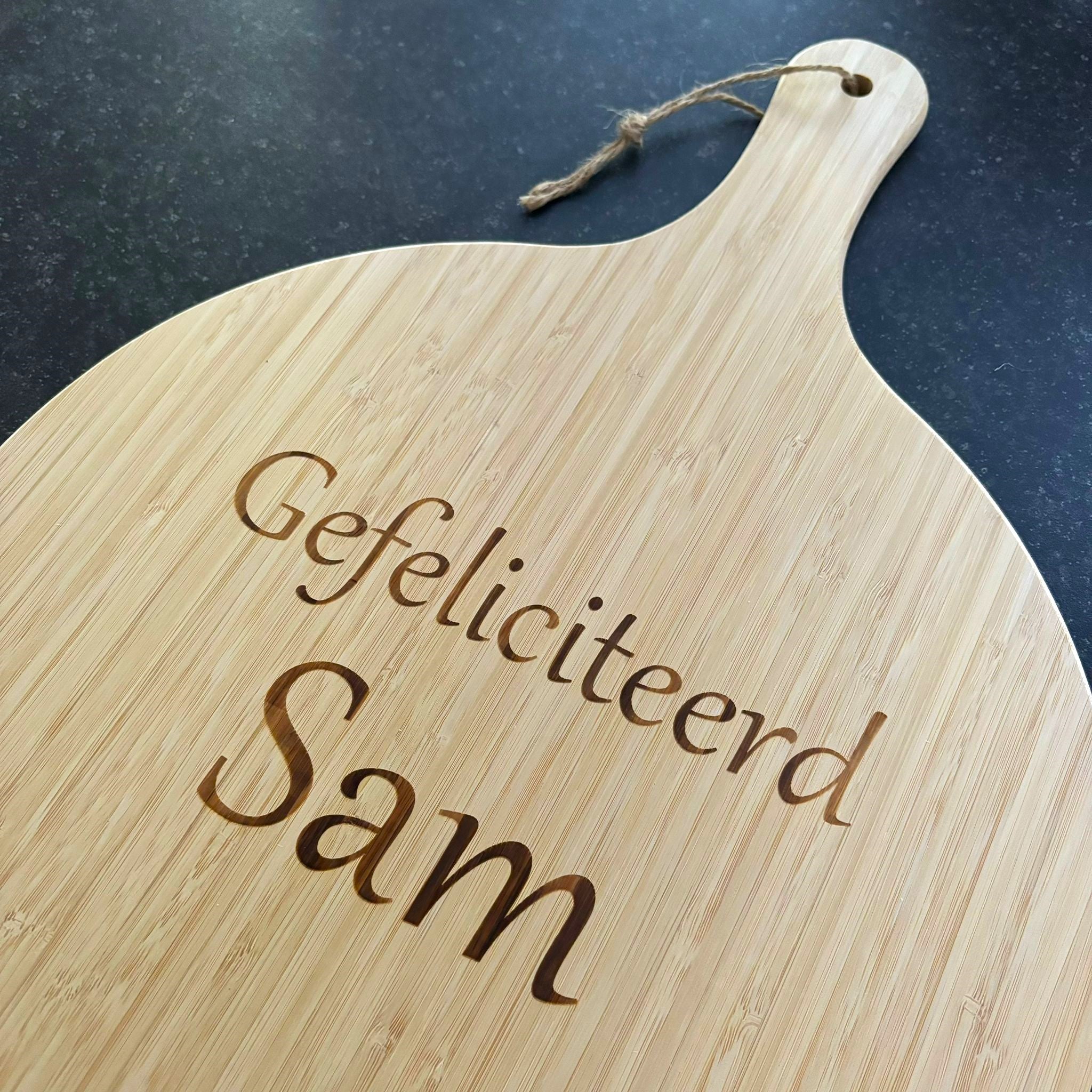 XL Borrelplank Gefeliciteerd