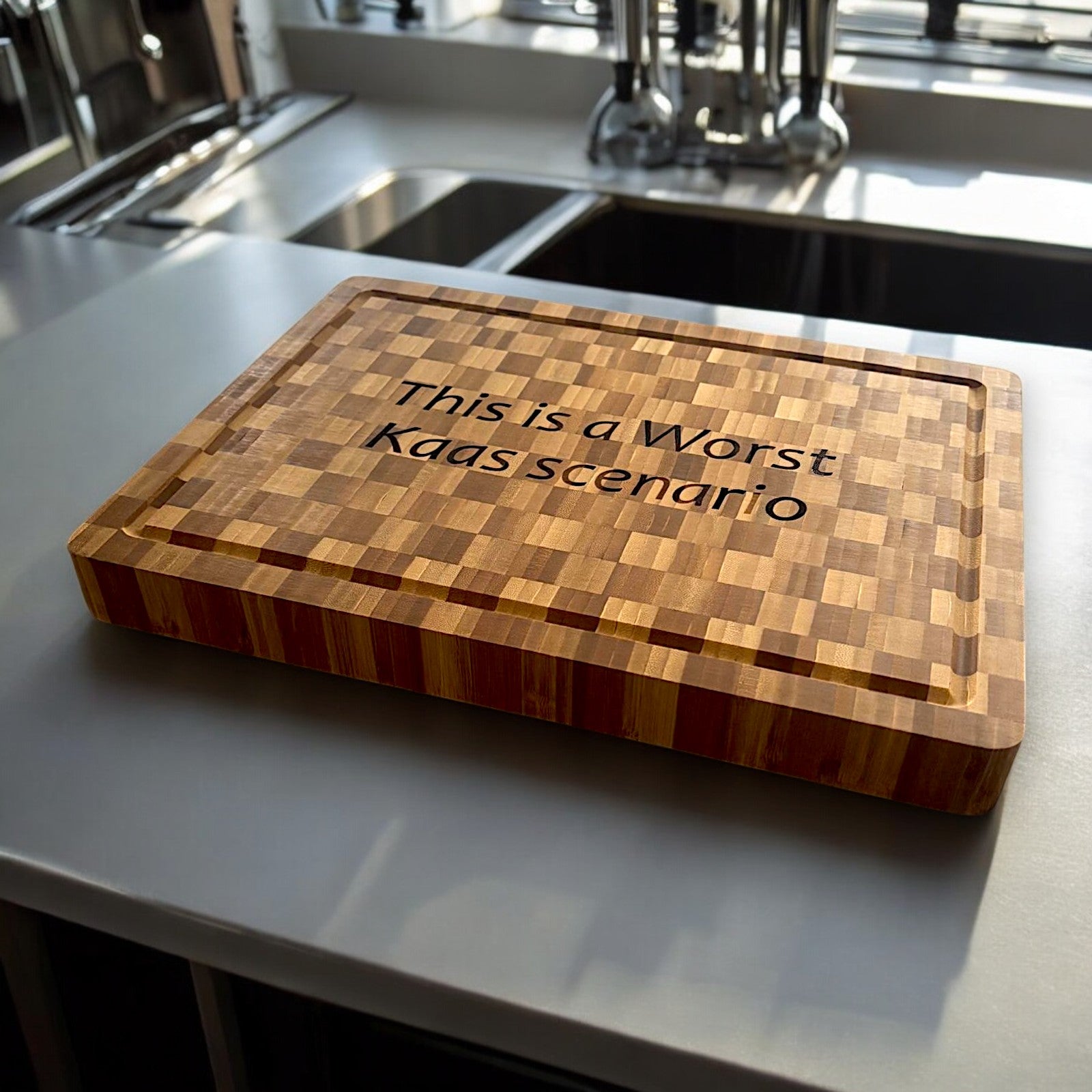 Snijplank Bamboe (eigen tekst)