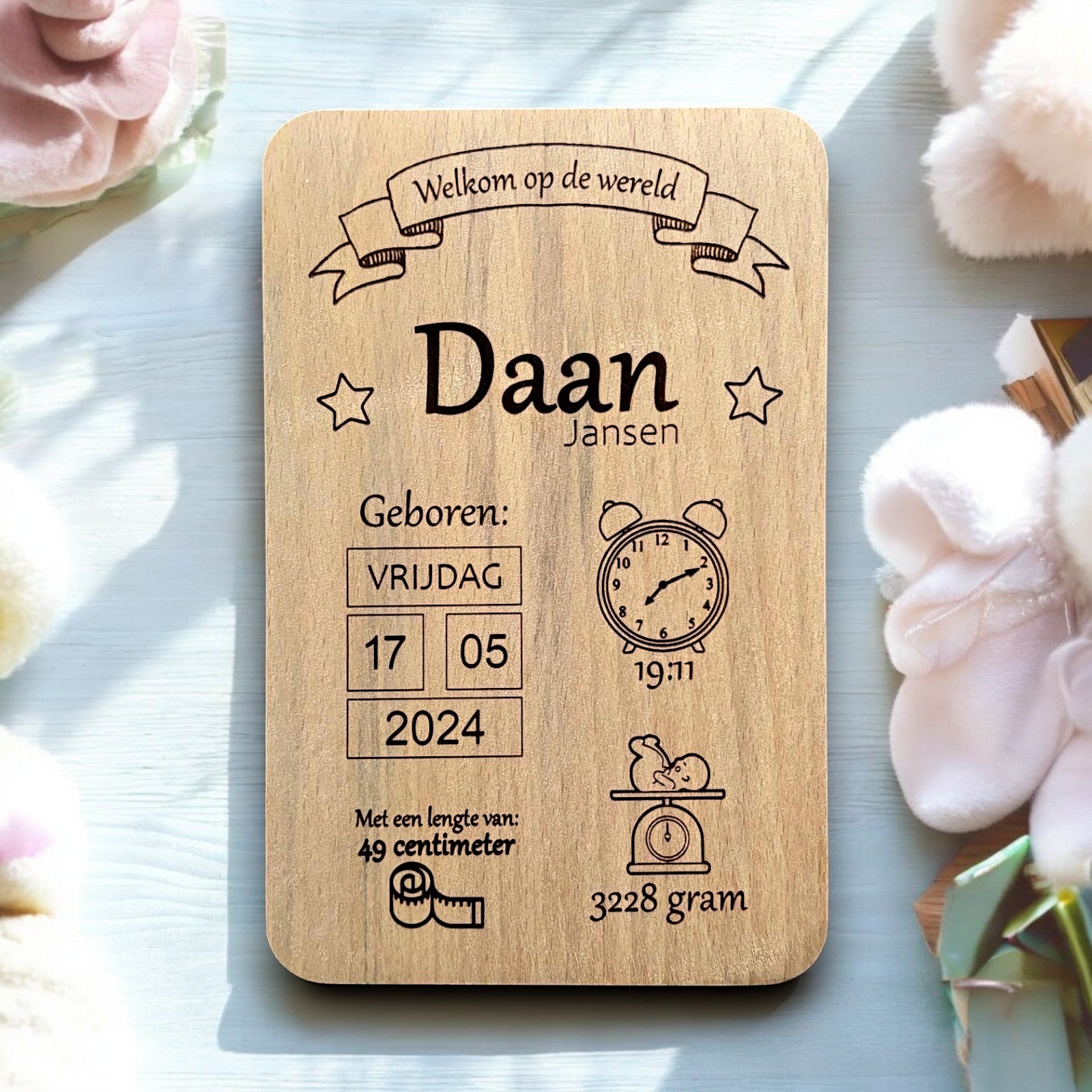 Gepersonaliseerd Geboortebord
