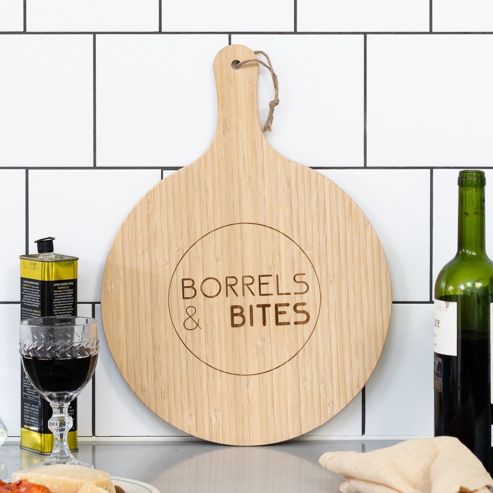 Borrelplank met Logo