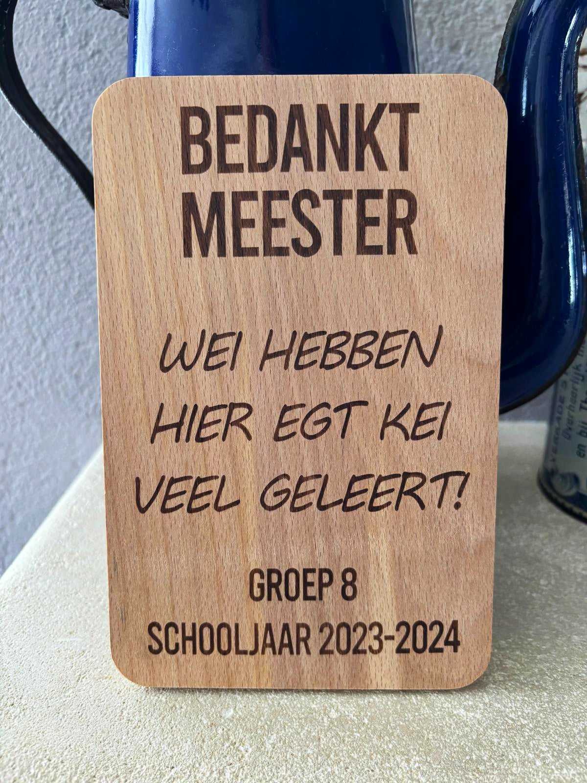 Bedankt Meester (zonder namen)