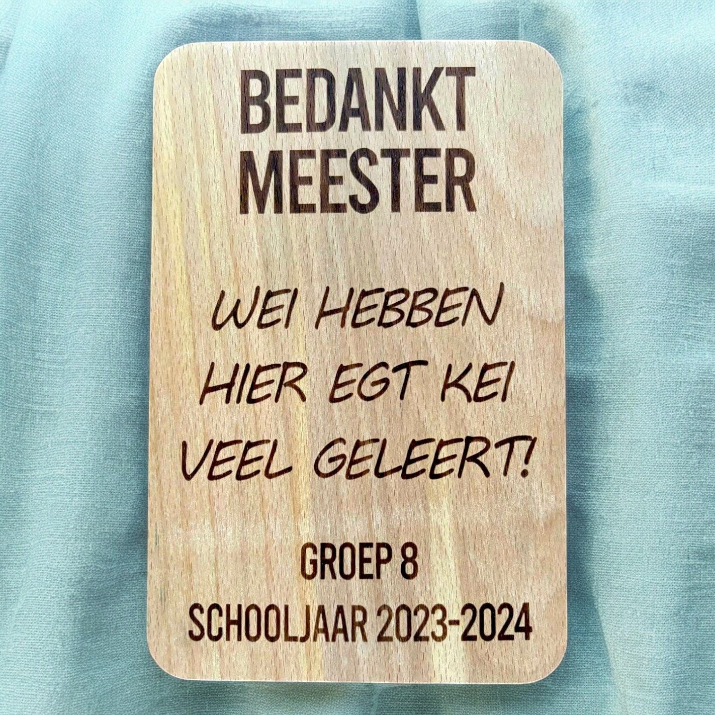 Bedankt Meester (zonder namen)